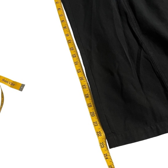 Apiece Apart Wide Leg Linen & Cotton Elastic Waist Cropped Pants Black Size 6 - Picture 8 of 13